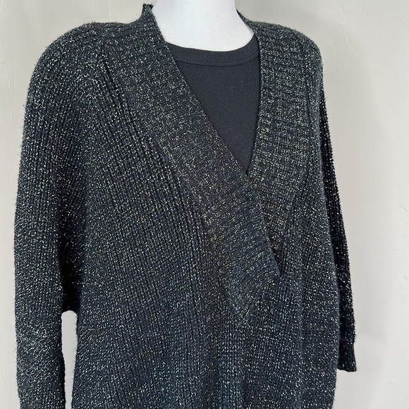 Vintage Alissia Black & Silver Metallic OSFA Sweater - Picture 2 of 4